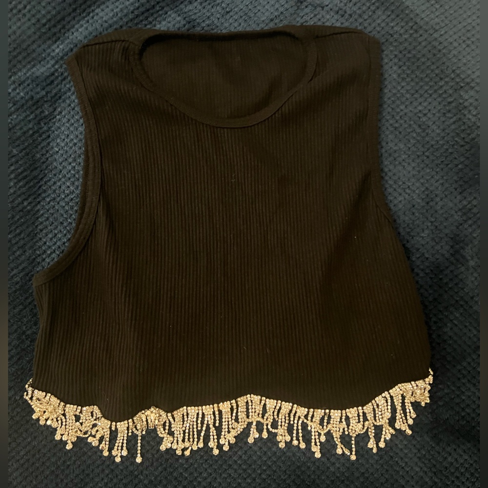Rhinestones Black top